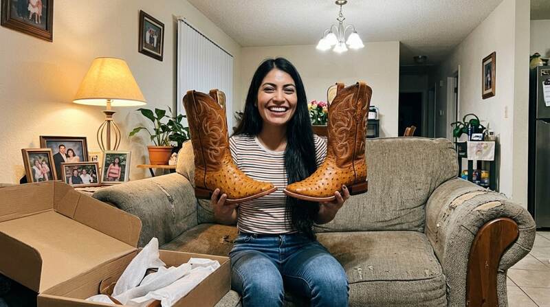 Botas Cuadra de piel de avestruz